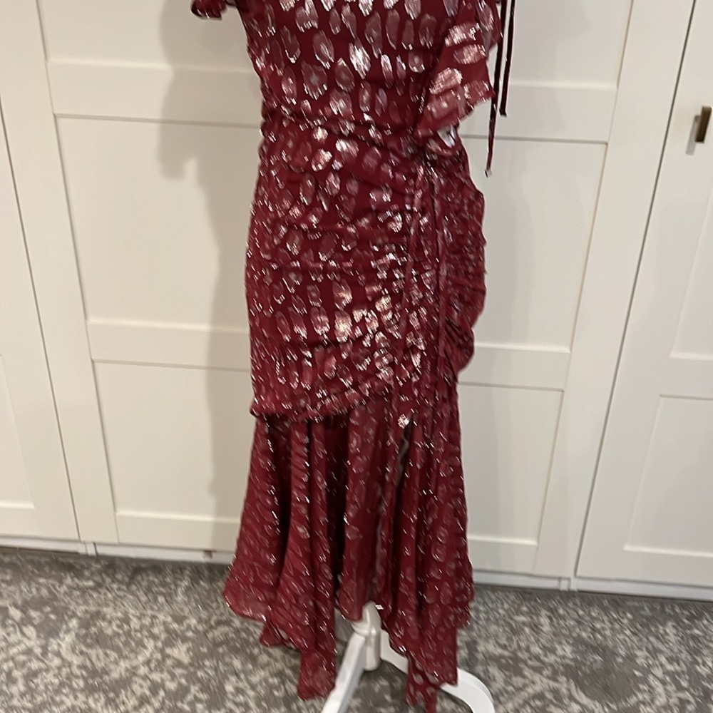 Veronica Beard "Leighton" dress in metallic pattern. - Picture 4 of 7
